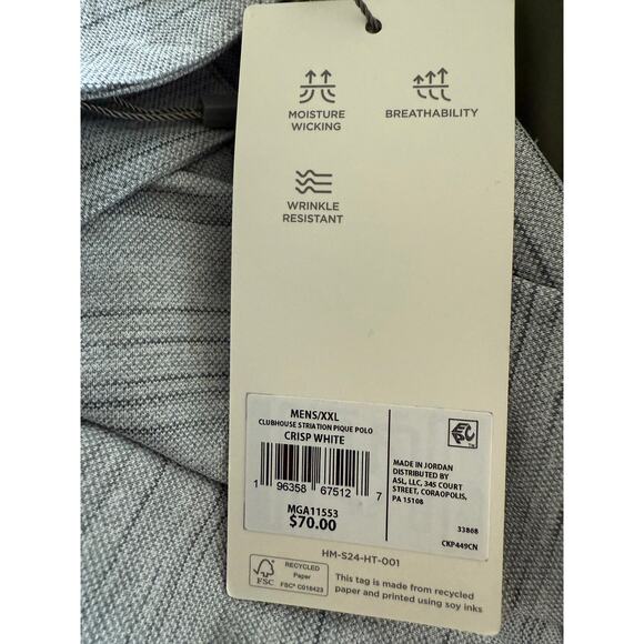 NWT Walter Hagen Performance 11 Conversational Golf Polo Shirt Men's Size XXL - Picture 5 of 6